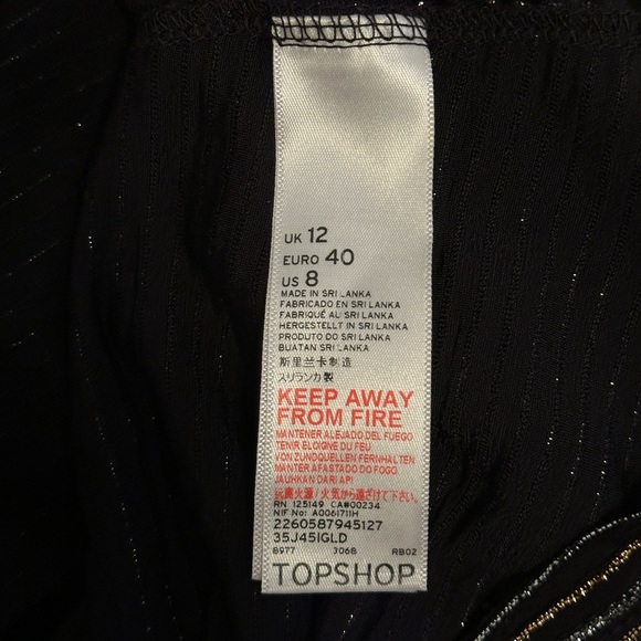 Topshop Stripe Glitter Cutout Dress - Picture 9 of 10